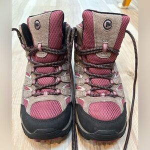 Merrell Moab 2 Mid Waterproof Boulder/Blush Leather Womens 8.5-New Condition